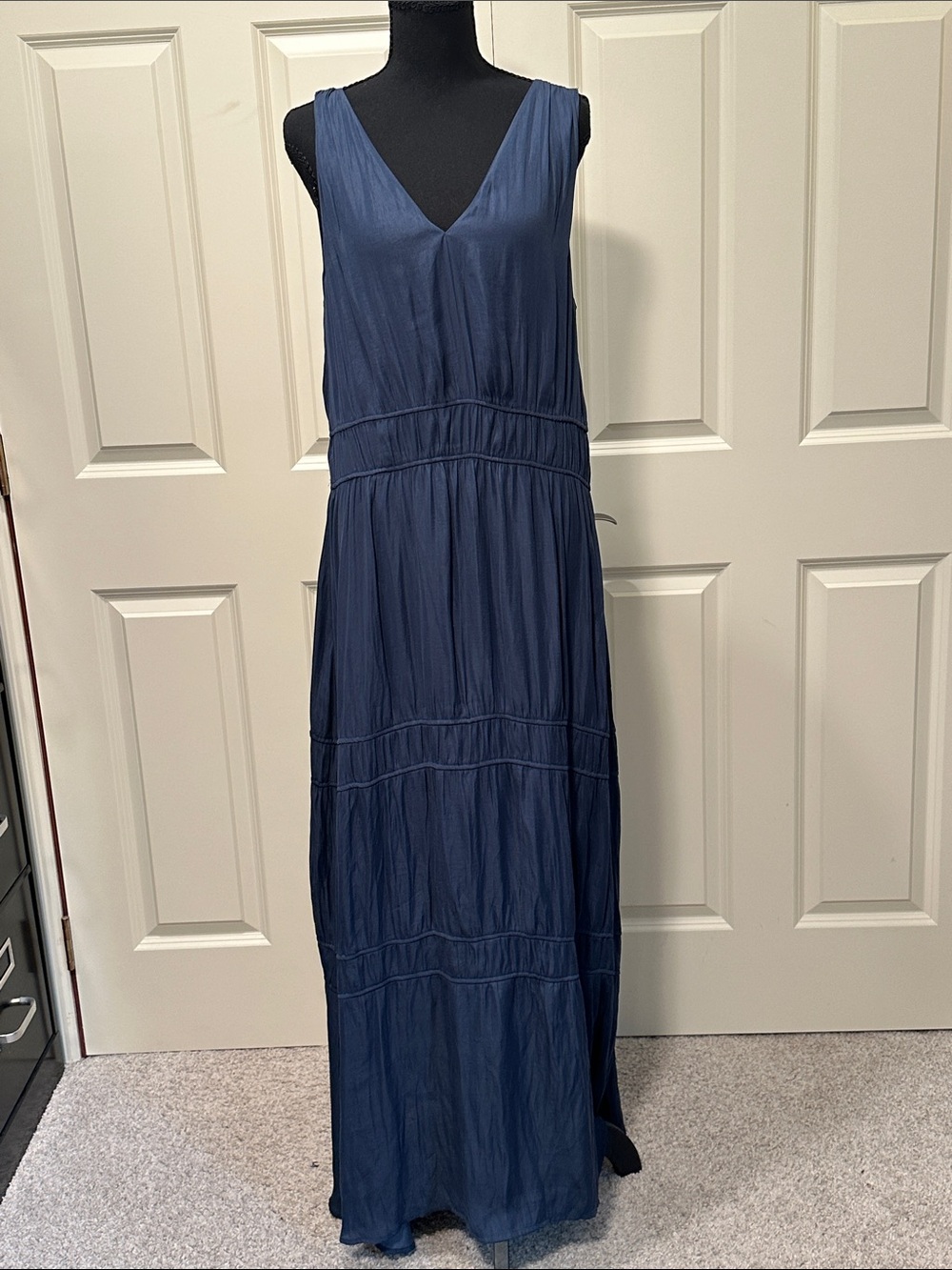 Dolan at Anthropologie Navy Sleeveless V-Neck Maxi Dress